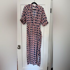 MELLODAY Zigzag jumpsuit - Navy, Red, White